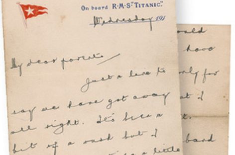 Состоялась продажа прощального письма руководителя оркестра на Титанике