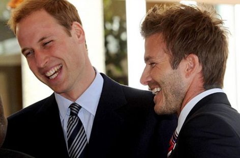 Дэвид Бэкхем находится в дружеских отношениях с принцем Уильямом
