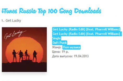 Канье Уэст и Daft Punk остались в лидерах чартах iTunes